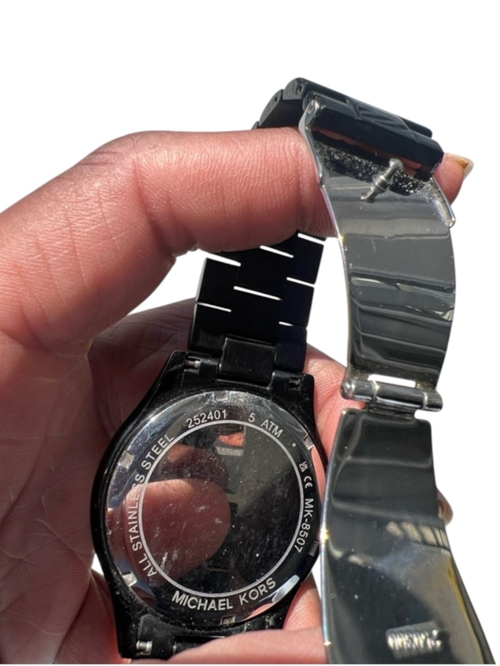 Unisex Slim Runway Ion-Plated Stainless Steel Bracelet Watch 44mm - Picture 7 of 10